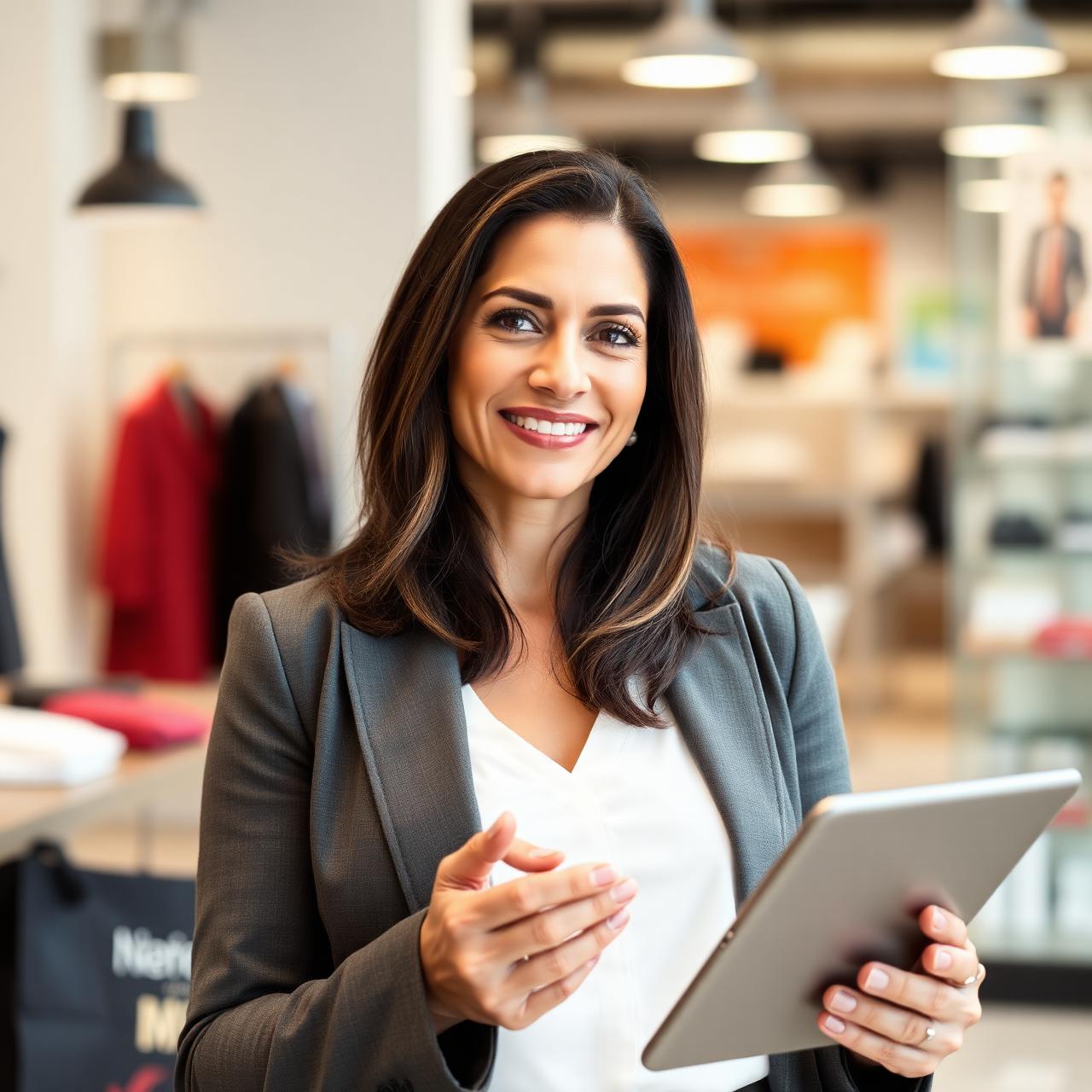 Empresária acessando conteúdo Sindvale